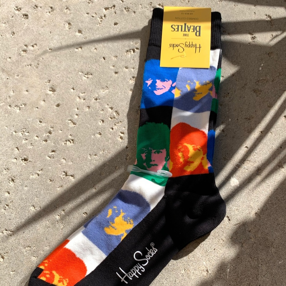 New THE BEATLES men’s medium 8-12 unisex SOCKS VTG